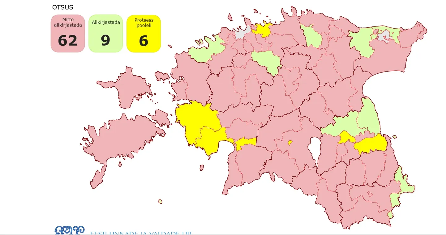 Hariduslepe omavalitsuste lõikes.