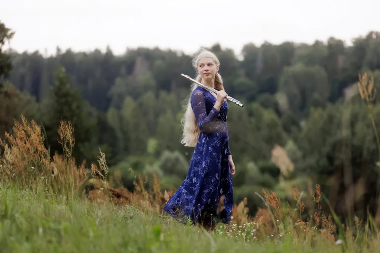 Flötist Minna Emilia Vürst.