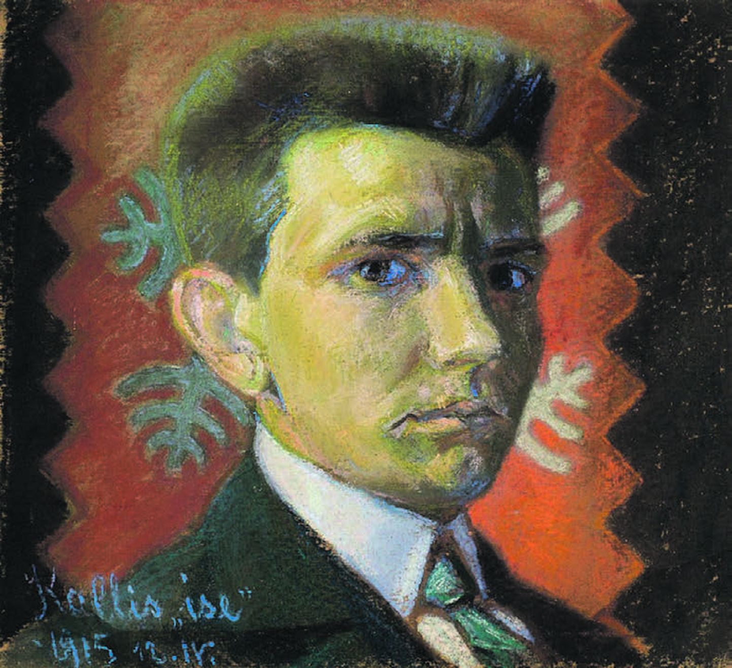 Oskar Kallis. Autoportree. Kallis „ise”. Pastellmaal. 1915.