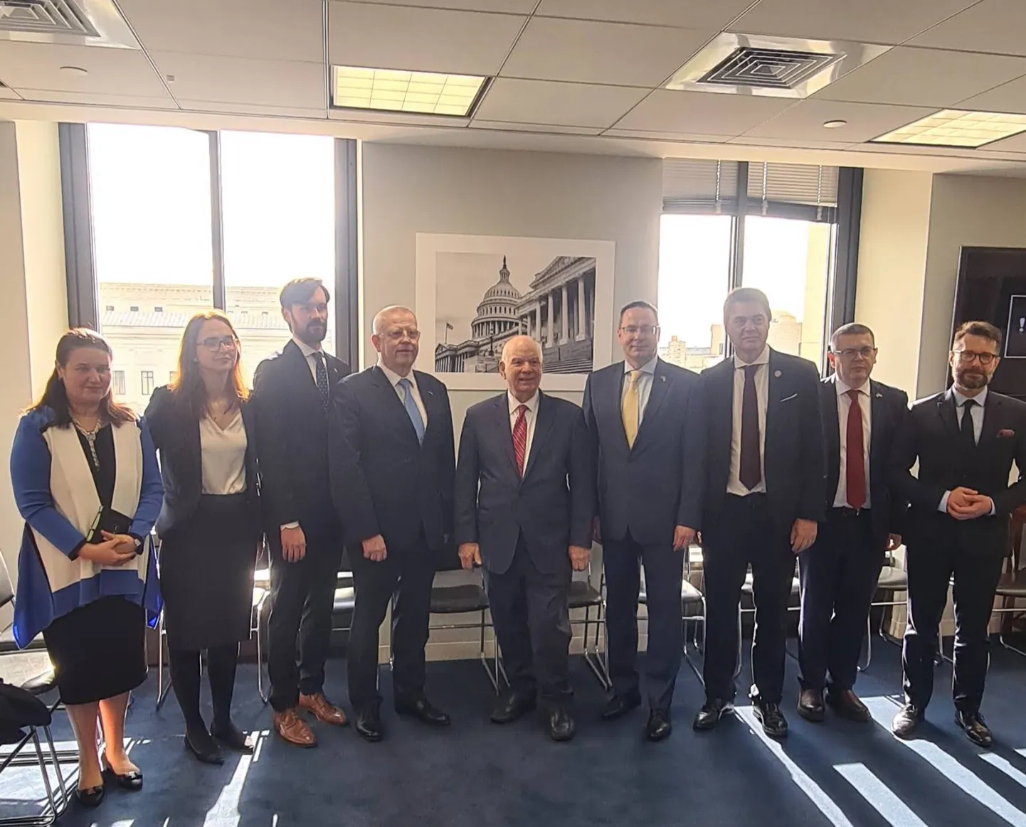 Chairman of the European Union Affairs Committee of the Parliament of Estonia Peeter Tali joined the Chairs of the parliamentary committees of the USA, Latvia, Lithuania, Poland, Italy, Spain and Ukraine.