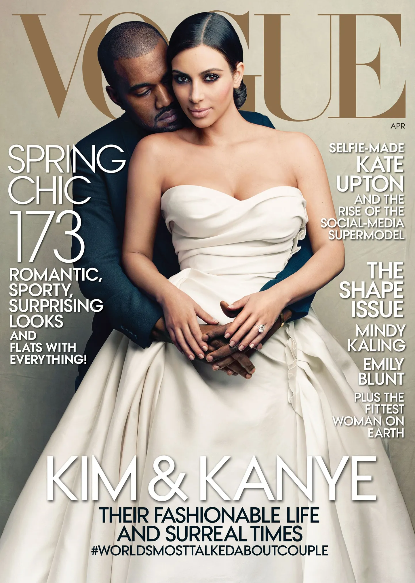 Kanye West ja Kim Kardashian Vogue'i esikaanel