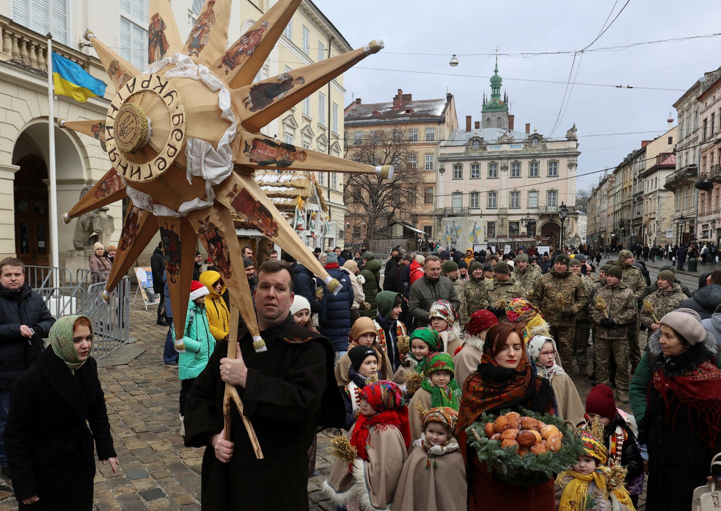 Jõululaupäeva tähistamine Ukrainas Lvivis.