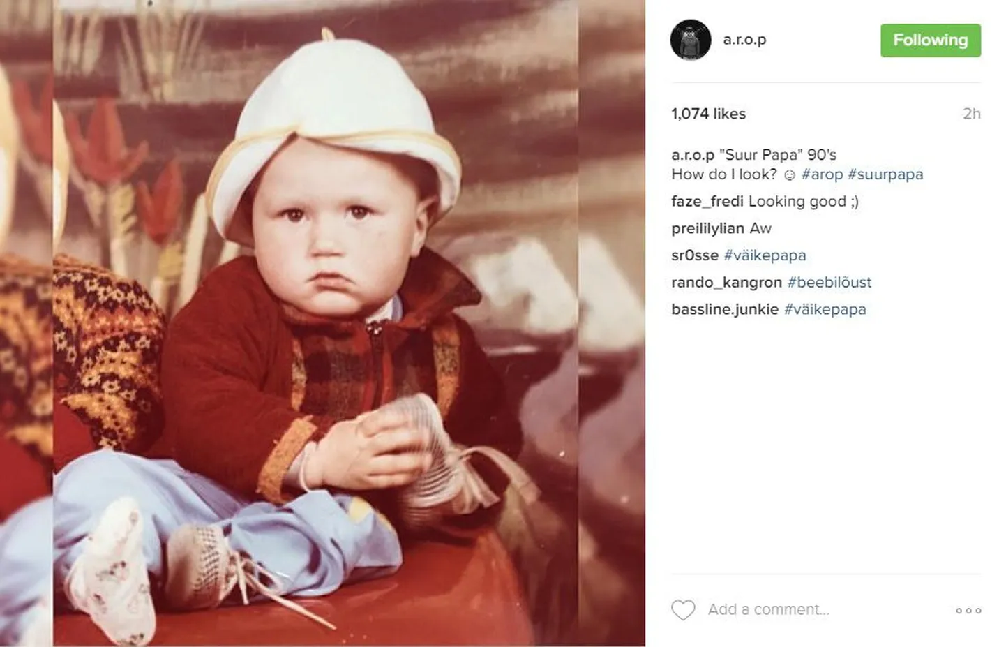 Räppar Suur Papa ehk pisikene Uku Arop 90ndatel
