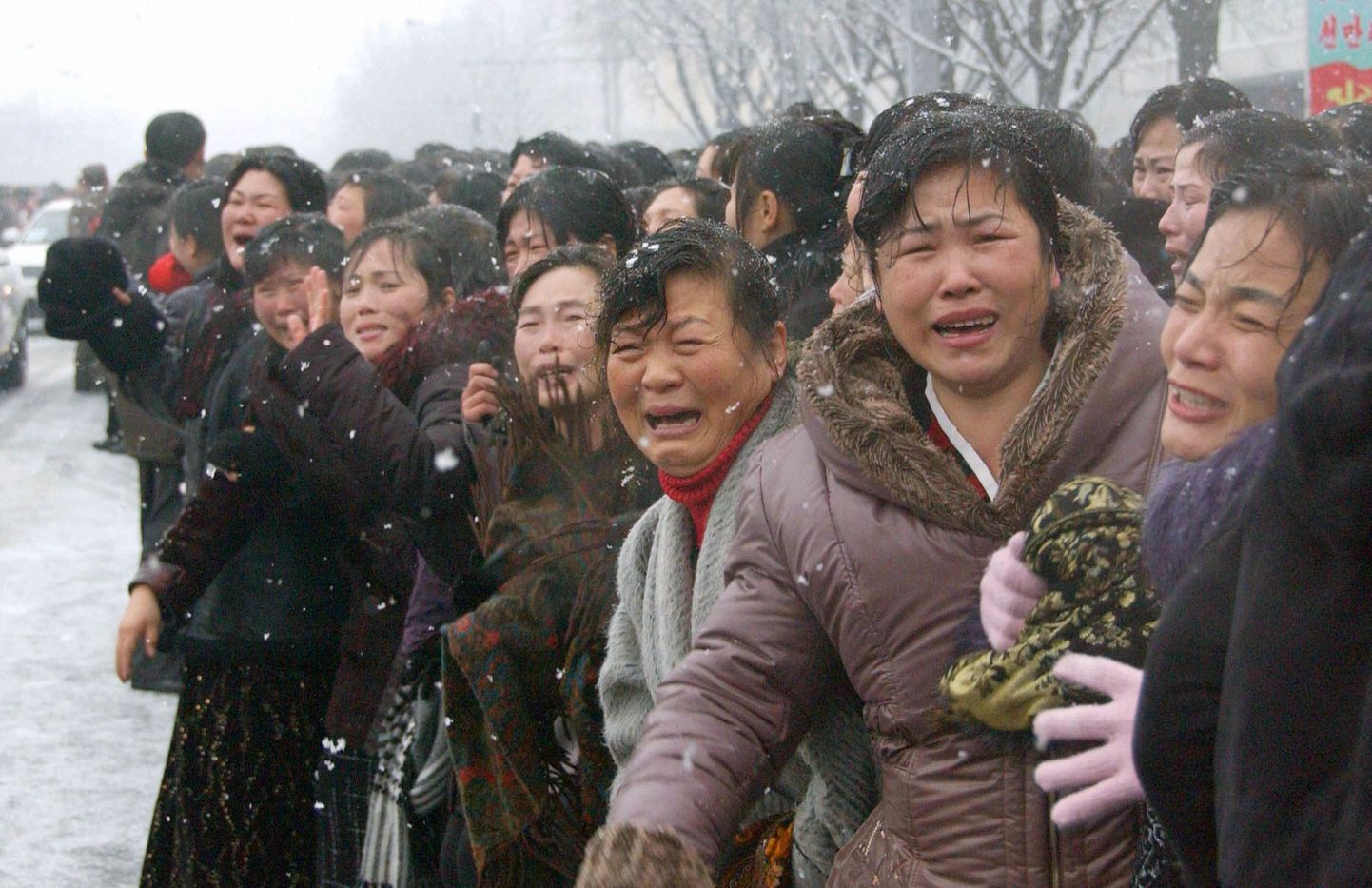 Põhjakorealased Kim Jong-il´i matusetseremoonial.