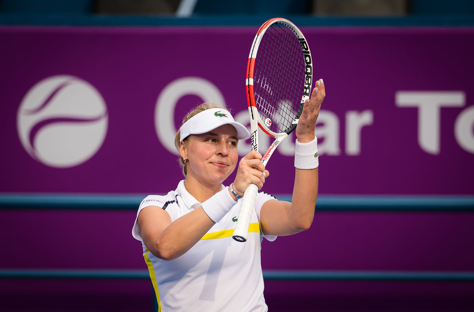 Dohas teise suurepärase matši järjest mänginud Anett Kontaveit jõudis tugeval turniiril veerandfinaali.