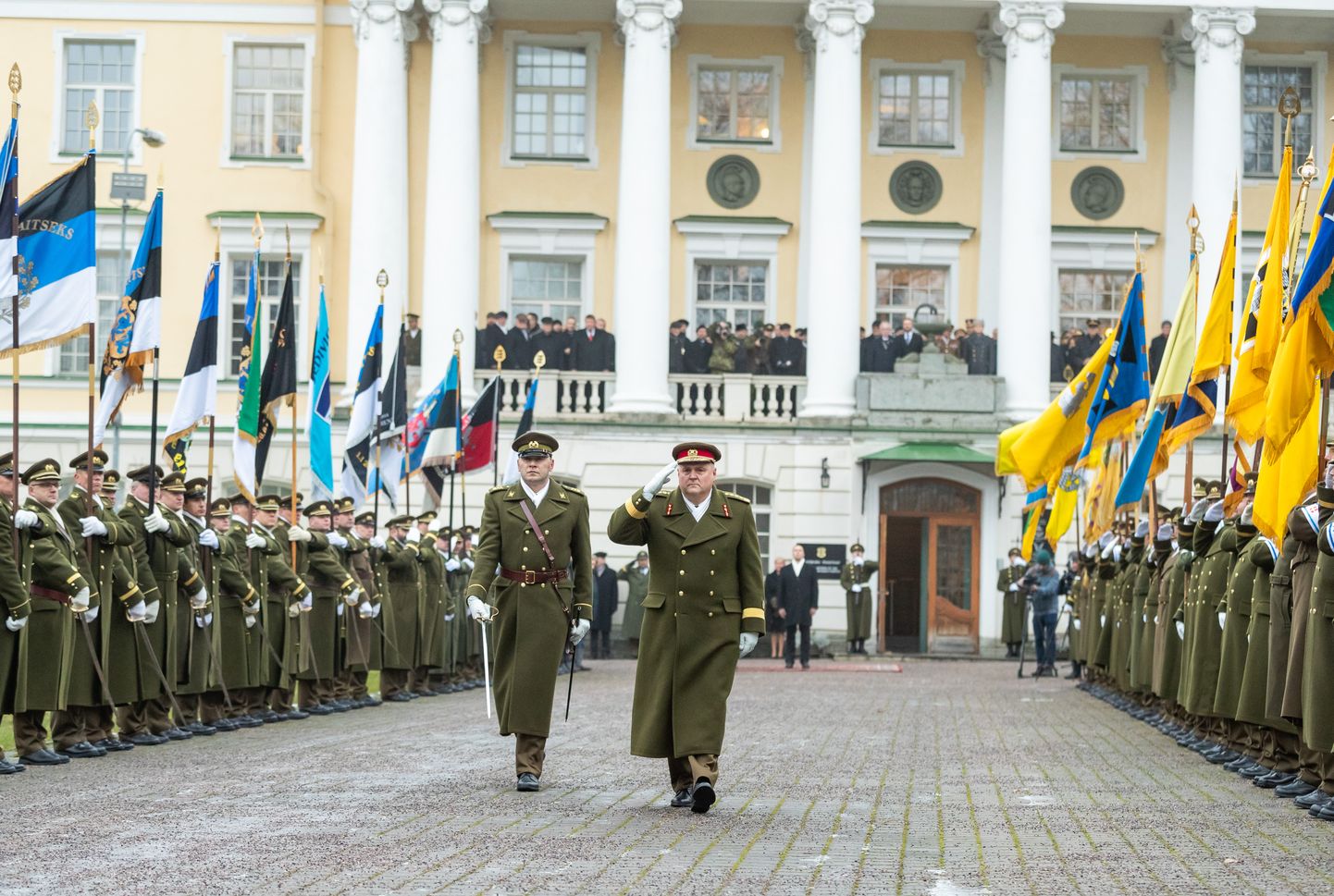 Tallinn, 04.12.2018
Kaitseväe juhataja vahtuse tseremoonia peastaabis. Kindral Riho Terraselt võttis ameti üle kindral Martin Herem.
FOTO: MIHKEL MARIPUU/EESTI MEEDIA