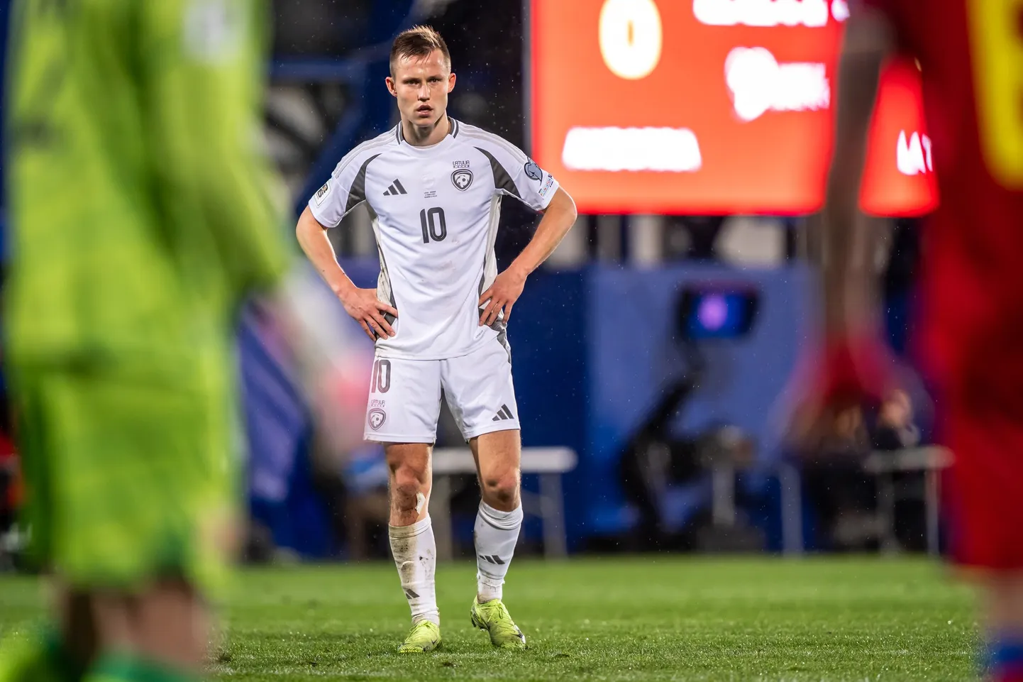 Latvijas izlases futbolists Jānis Ikaunieks.