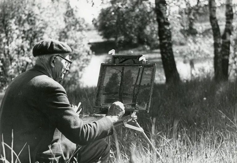 Darbs plenērā. 1968. gads.