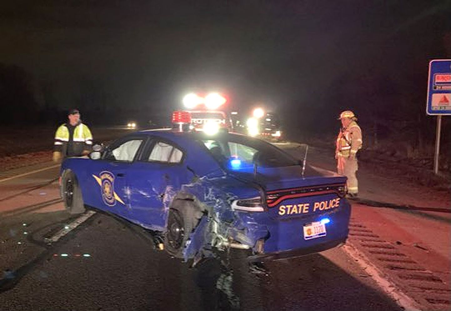 Negadījumā cietis ASV Mičiganas štata policijas auto