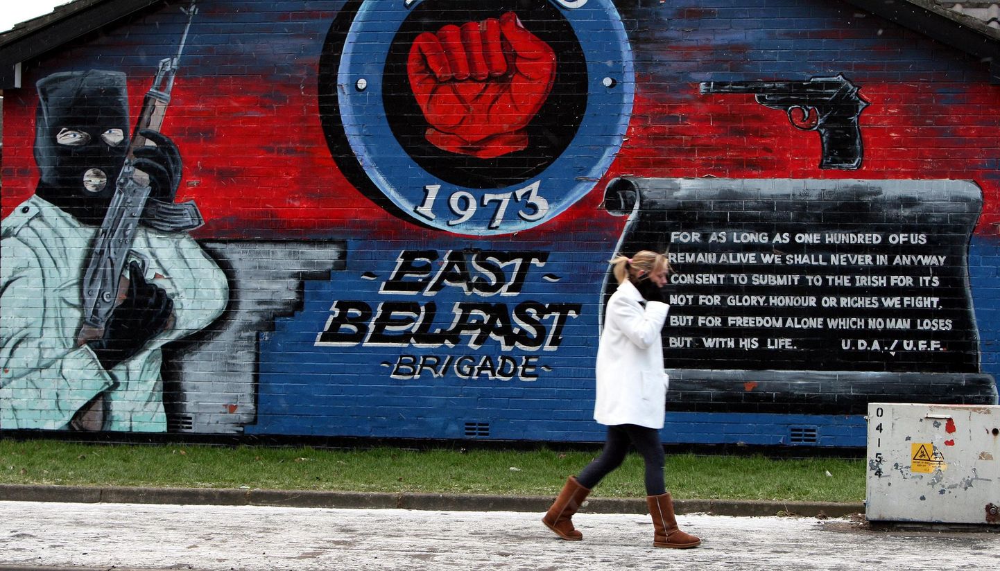 Põhja-Iiri lojalistide seinamaaling Belfastis.