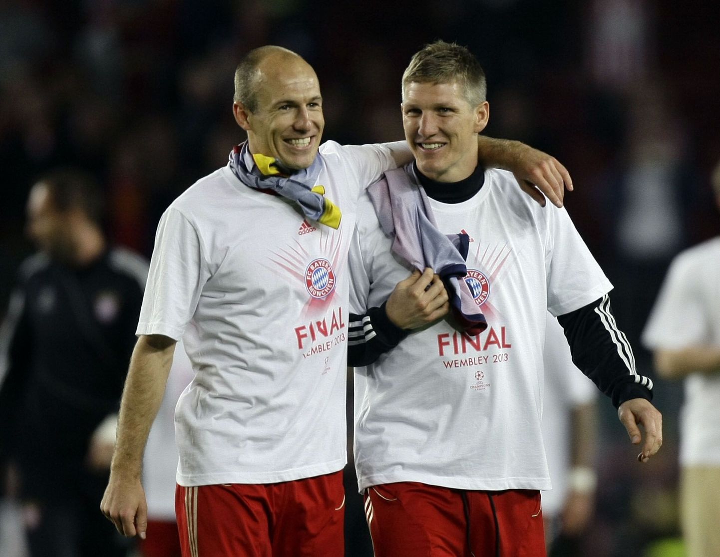 Arjen Robben (vasakul) ja Bastian Schweinsteiger.