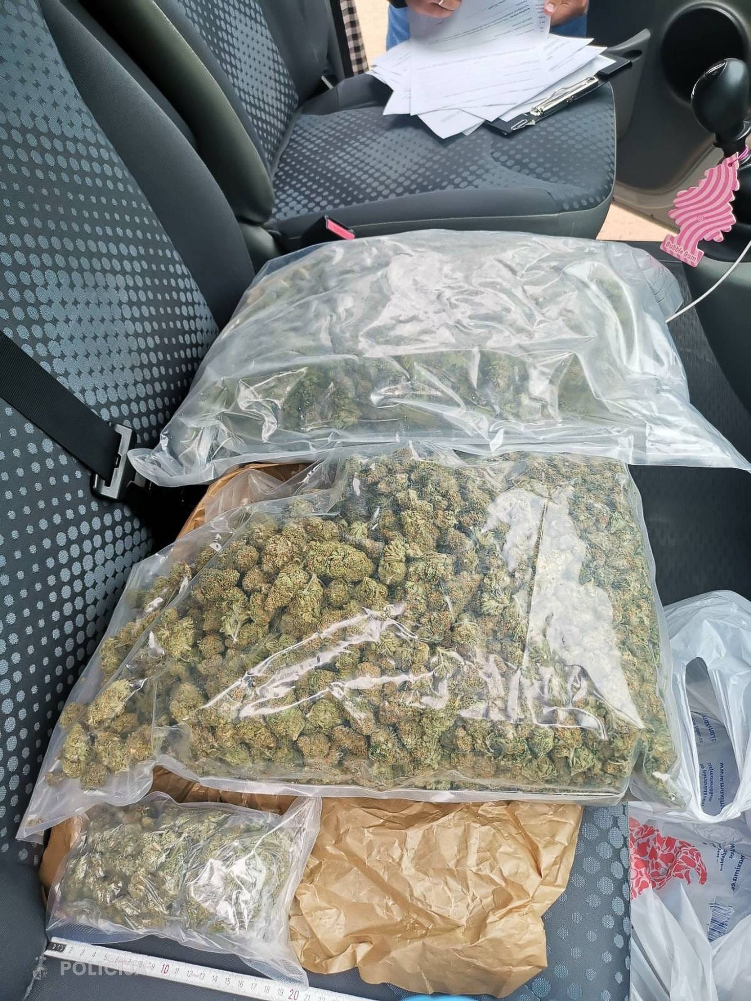 Augšdaugavas novadā policija aiztur personu, pie kuras atrod 6 kilogramus marihuānas