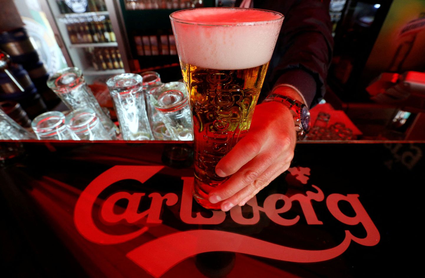 Carlsbergi õlu Peterburi baaris.