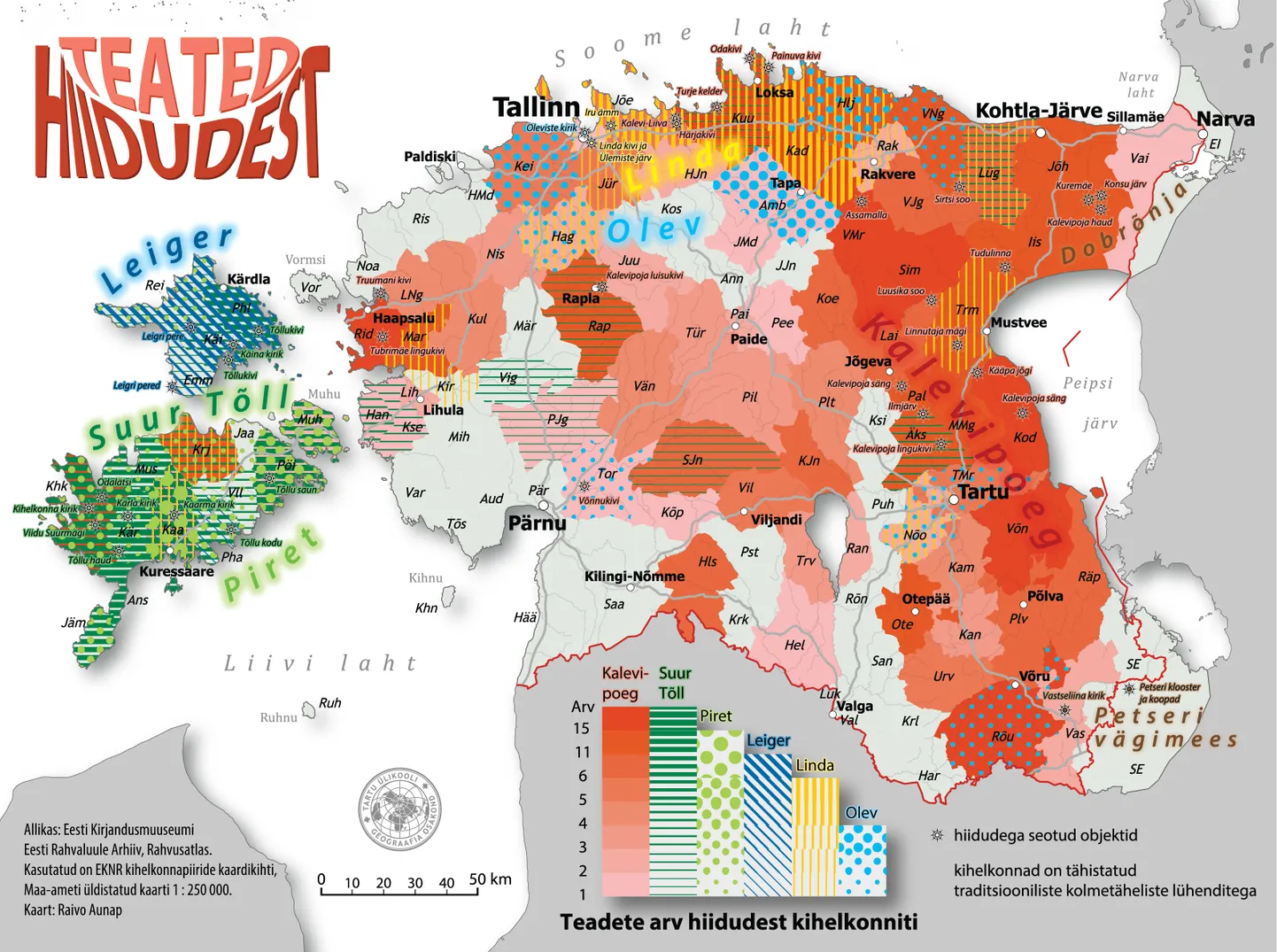 Eesti hiidude kaart FOTO: Raivo Aunap