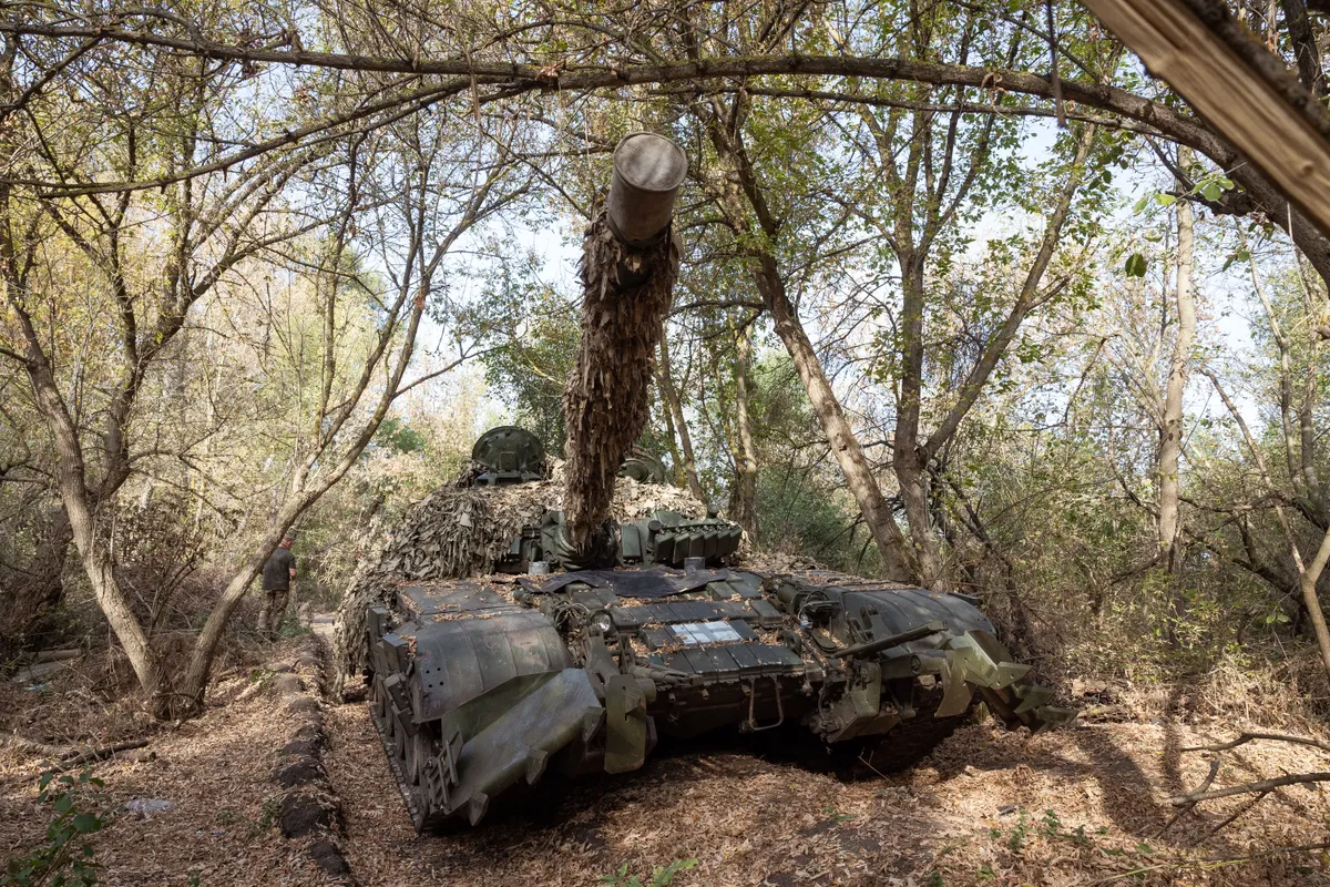 Orikhiv, Ukraine. 65th Mechanized Brigade Tank Company. T-72 Tank.