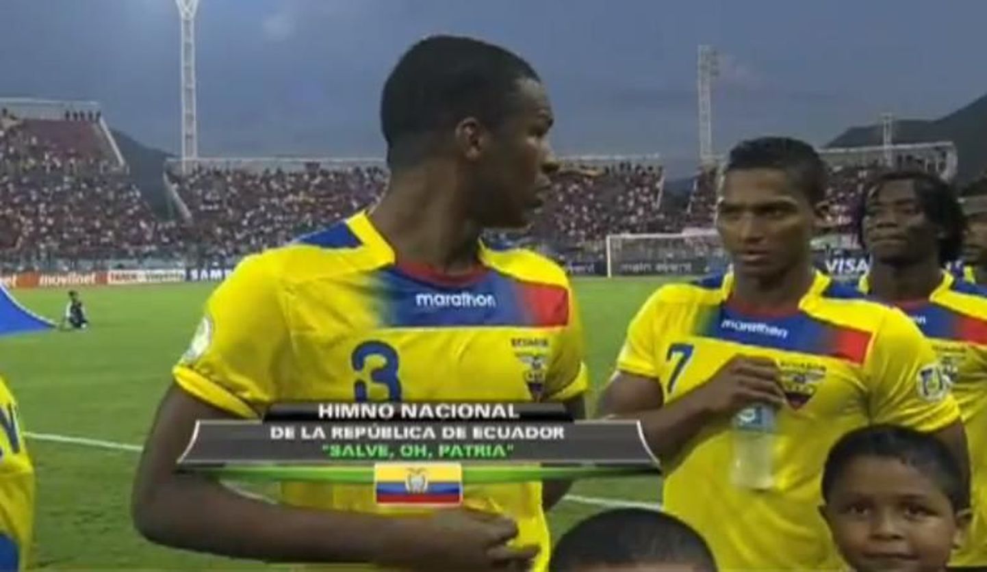 Ecuadori meeskonnale mängiti Mehhiko rahvushümni