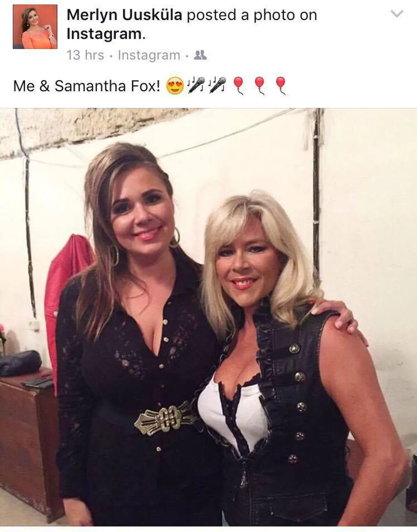 Kummal on suuremad tissid – kas kodumaisel staaril või välismaisel, Merlyn Uusküla ja Samantha Fox?