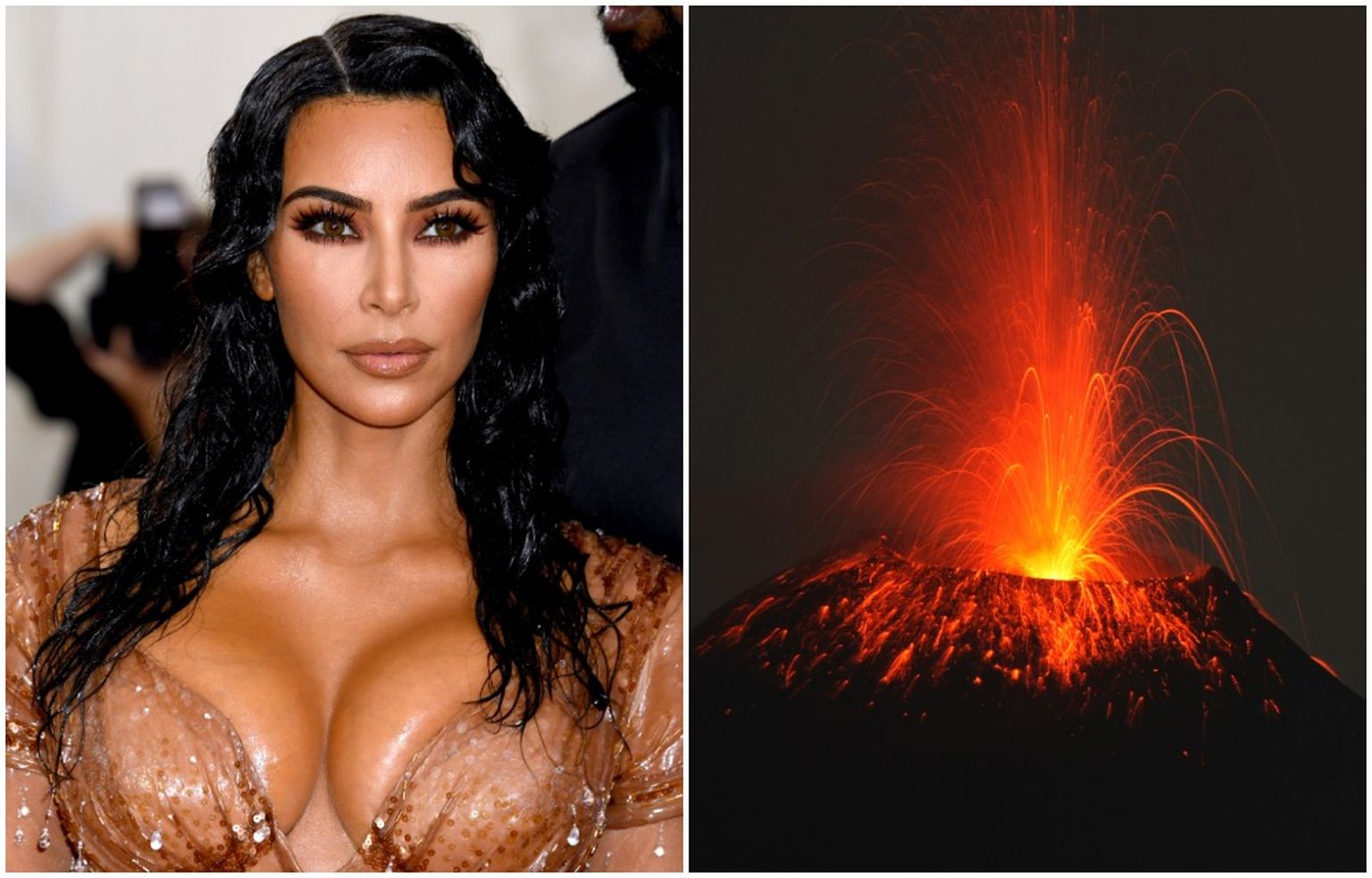 Kim Kardashian West. Purskav vulkaan.