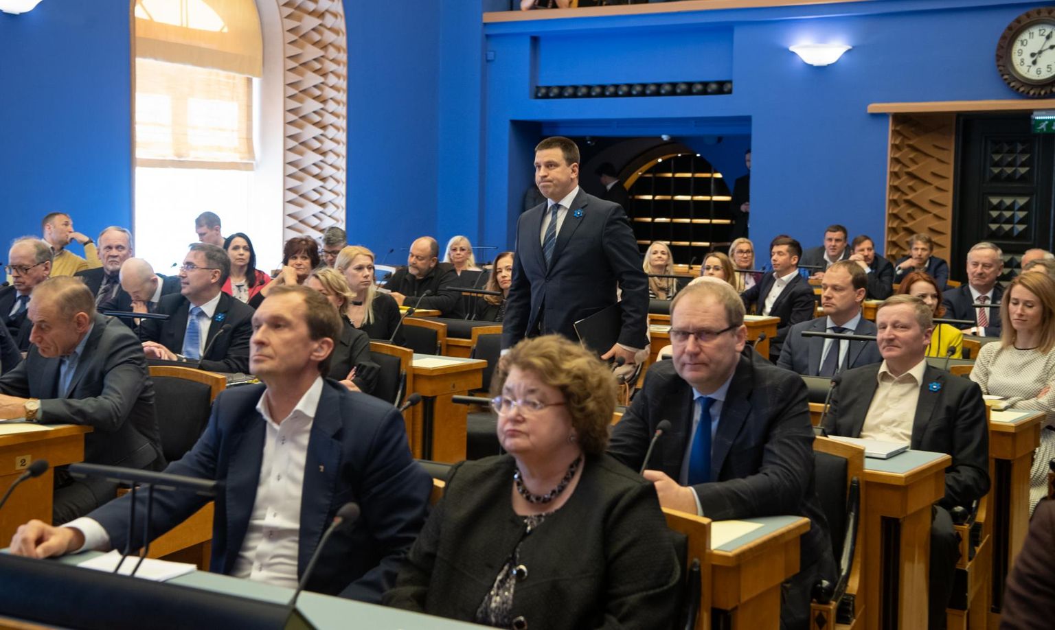 Jüri Ratas pidas riigikogulaste ees peaministrikandidaadi kõne.