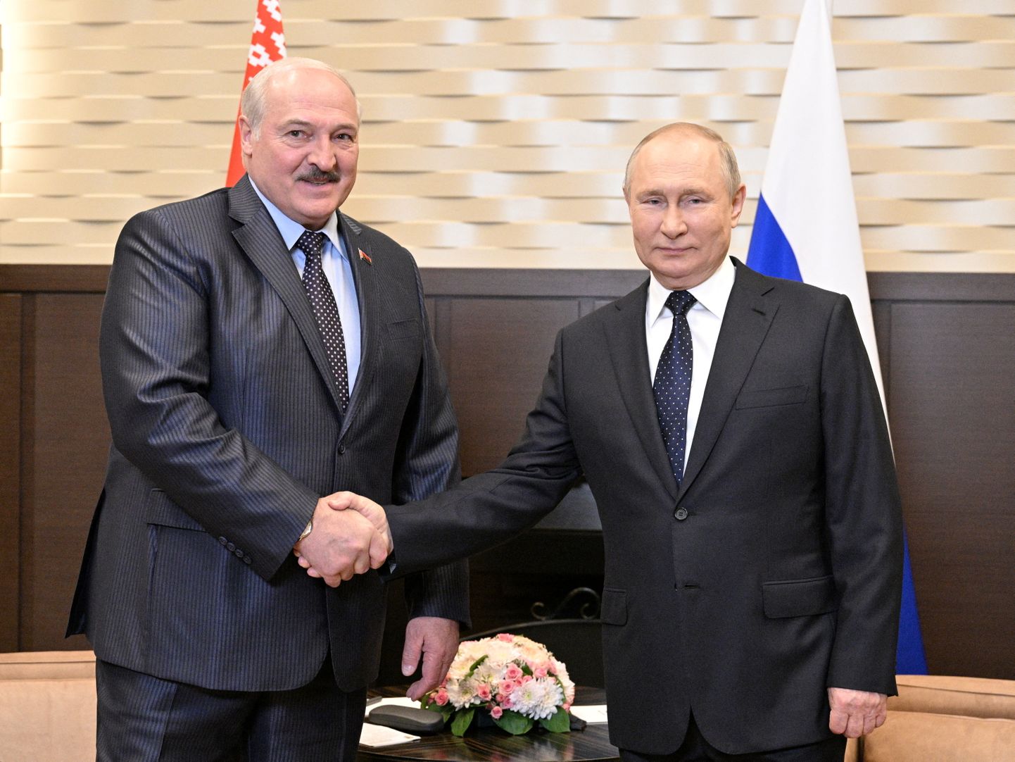 Valgevene president Aljaksandr Lukašenka ja Venemaa riigipea Vladimir Putin kohtumisel Sotšis.