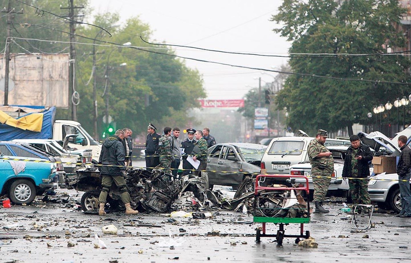 2010. aasta 9. septembri plahvatuskoht Vladikavkazi turu juures.