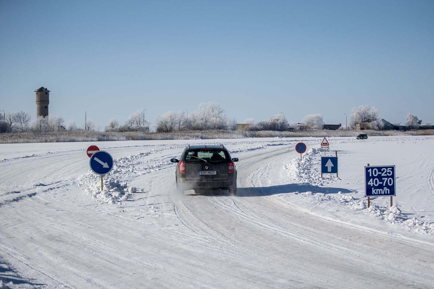 Selline nägi välja jäätee Haapsalu ja Noarootsi vahel 2018. aasta veebruaris.