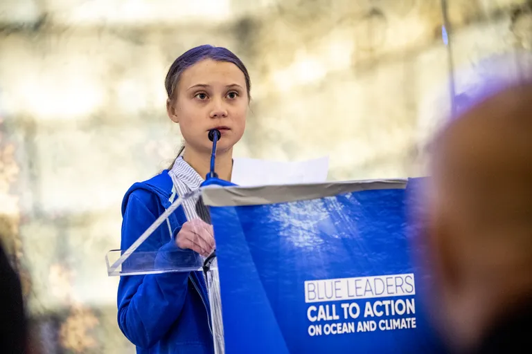 Greta Thunberg esinemas 25. septembril 2019 New Yorgis kliimamuutusepaneelil
