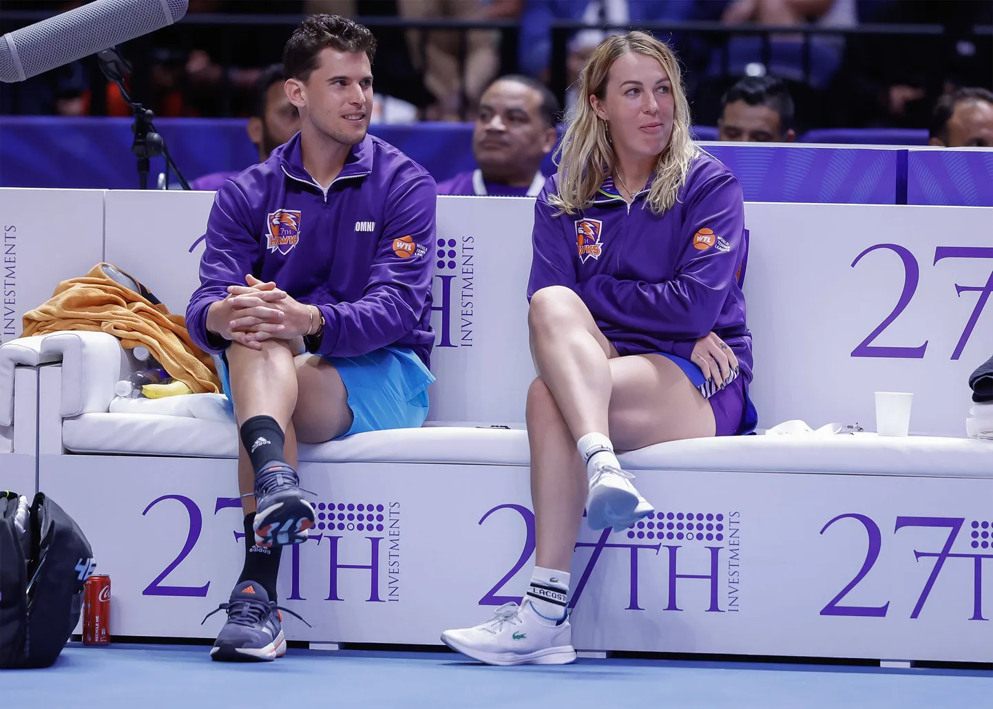 Anastassija Pavljutšenkova ja Dominic Thiem.