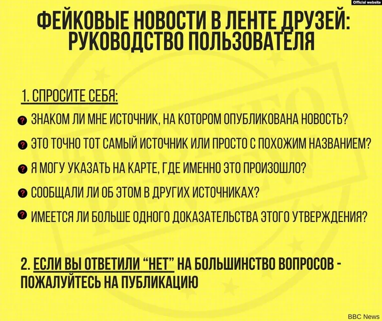 Фейковые новости в ленте друзей: руководство пользователя.
