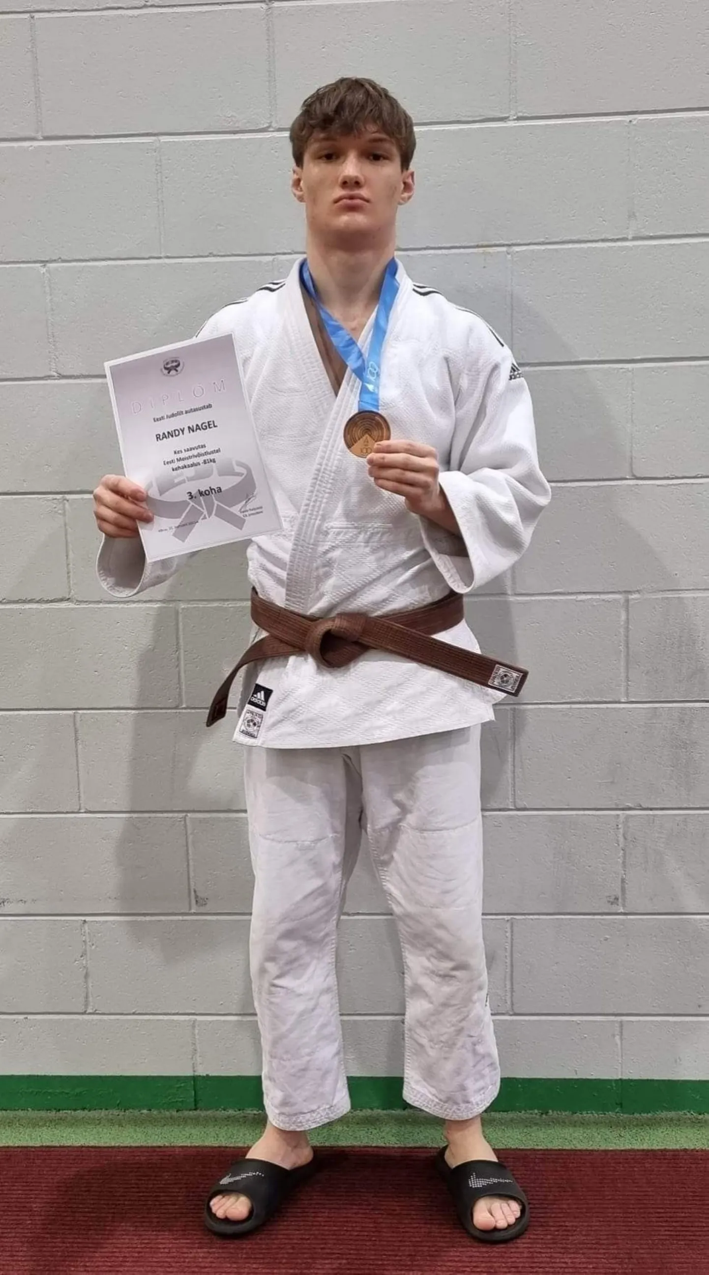 Randy Nagel saavutas Eesti meistrivõistlustel judos kolmanda koha.