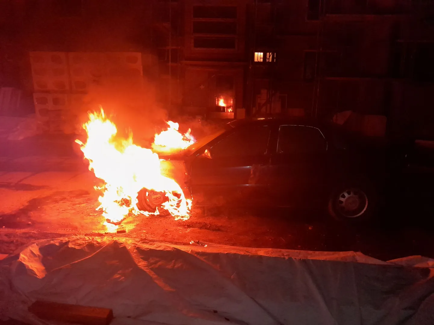 Пожар в Валга.