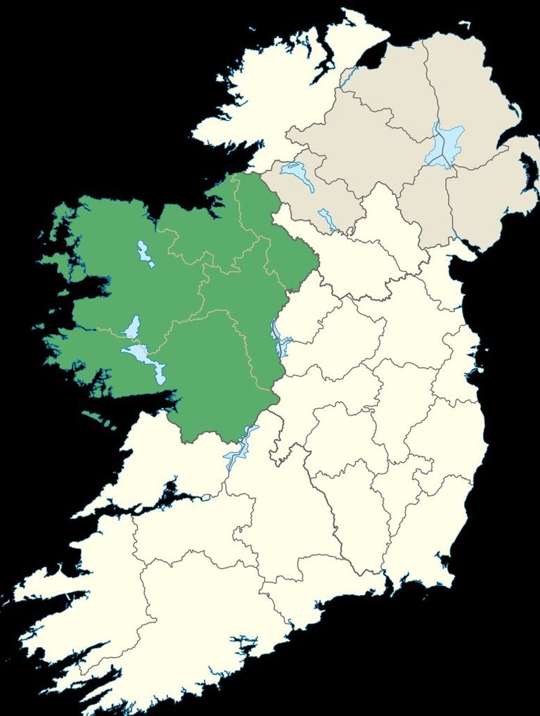 Iirimaa Connachti provints (rohelisega)