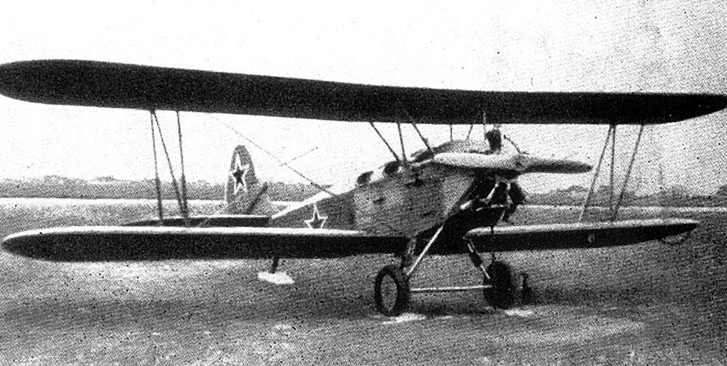 Nõukogude lennukikonstruktori Nikolai Polikarpovi kavandatud biplaan Po-2.