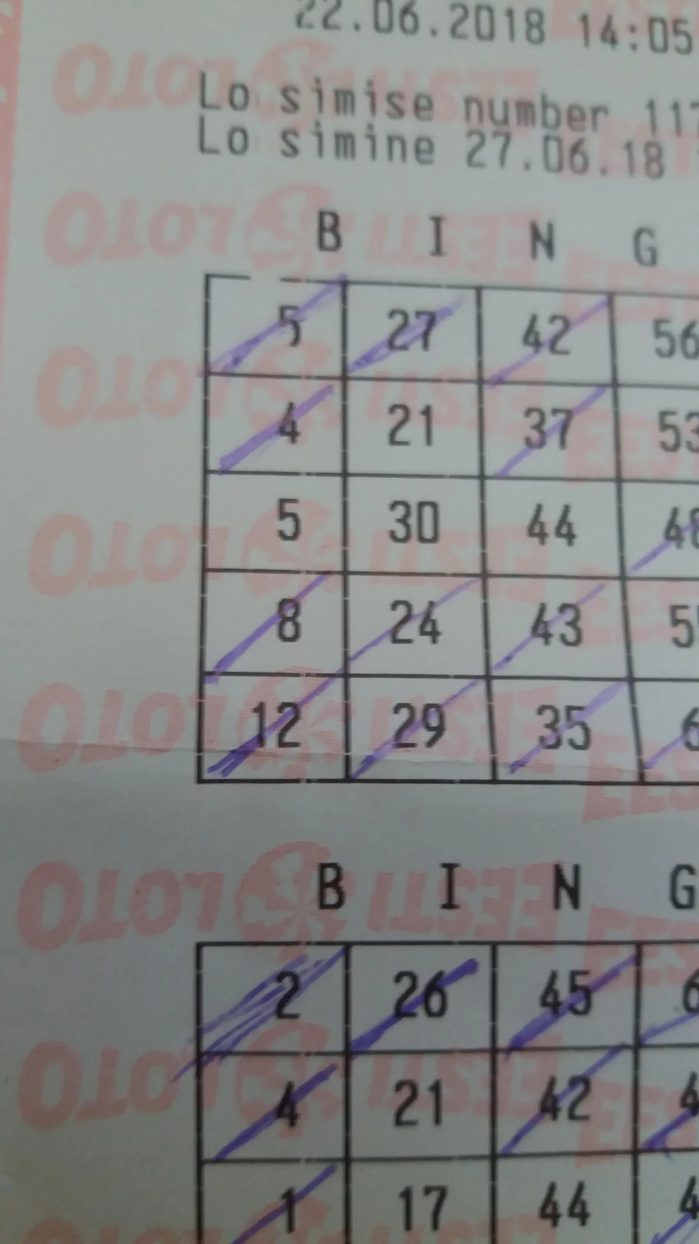 Defektse väljatrükiga piletil oli justkui kaks number viit.