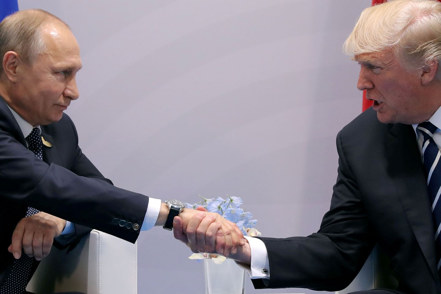 Donald Trump ja Vladimir Putin G20 kohtumisel.