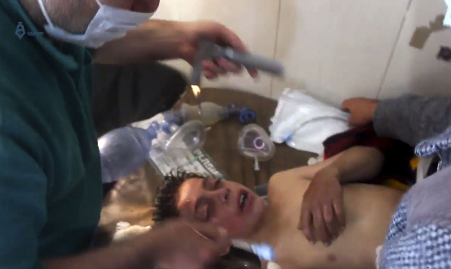 Idlibi provintsis kannatada saanud Süüria poiss.