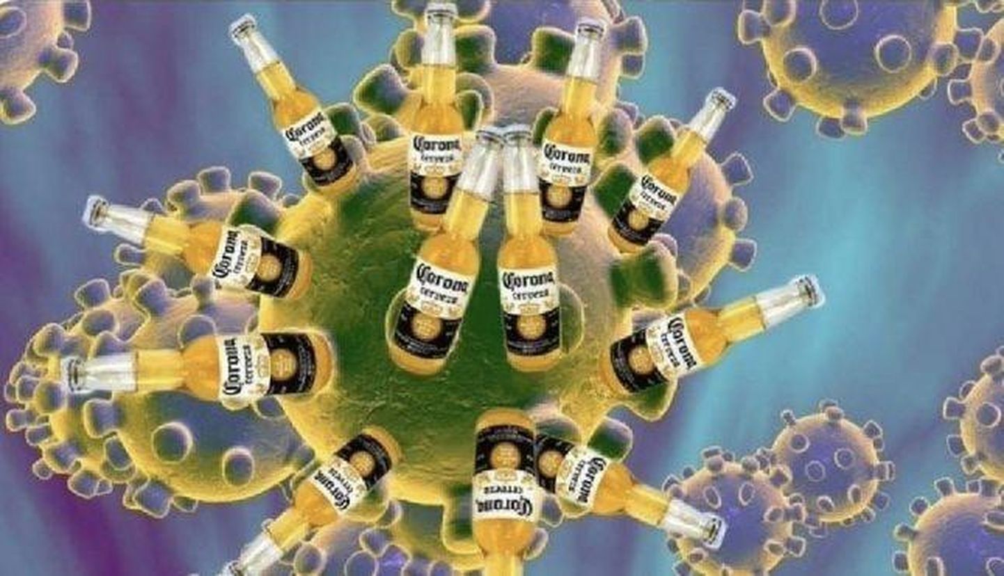 Corona õlle meem.