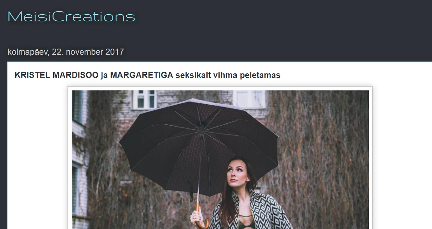 Kristel Mardisoo modellina
