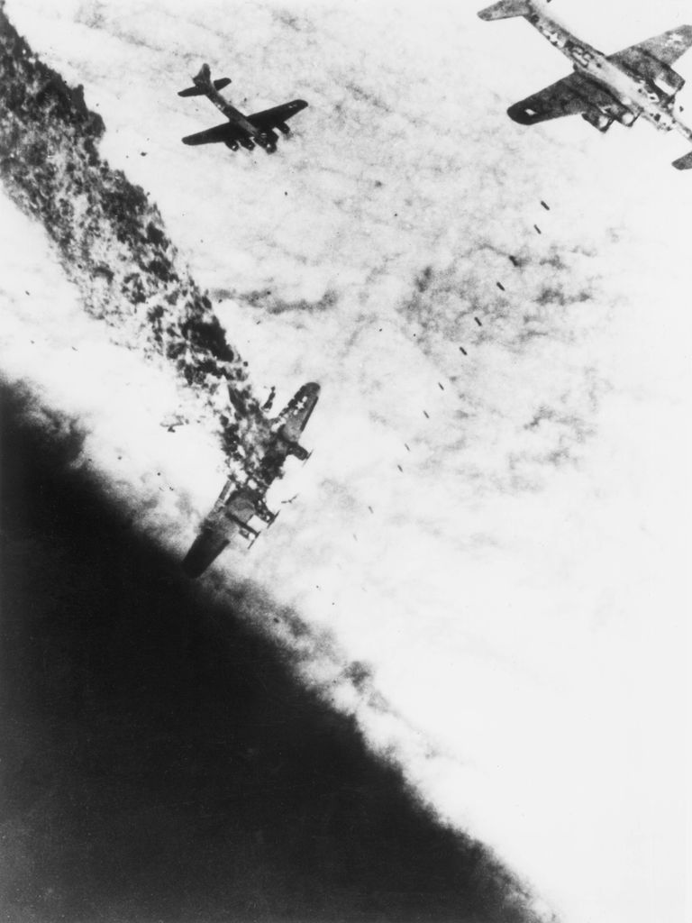 USA B-17 pommituslennukid Saksamaal Merseburgi kohal 1944