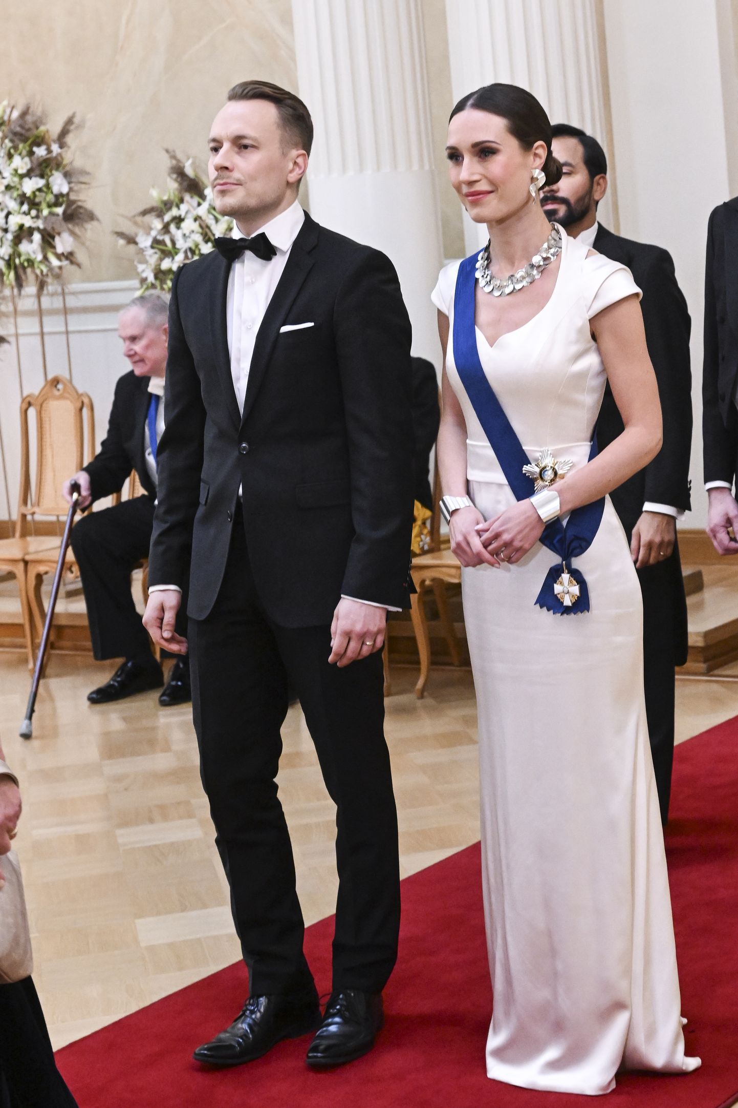 Soome peaminister Sanna Marin abikaasa Markus Räikköneniga.