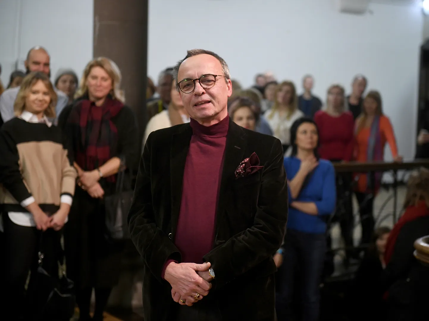 Mākslas akadēmijā durvis vērusi ikgadējā "Jarmarka" (LMA rektors, profesors Kristaps Zariņš)