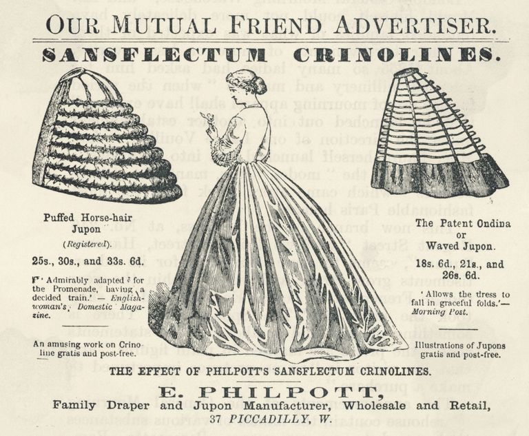 Krinoliini reklaam 1864.