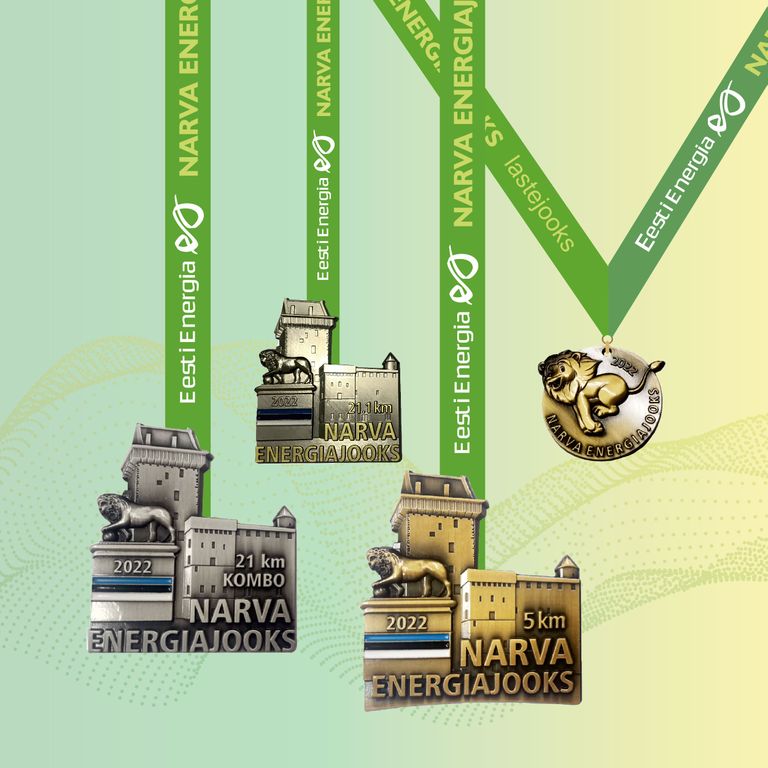 Такую созданную Прийтом Верлином медаль получат в этом году участники Нарвского энергозабега.