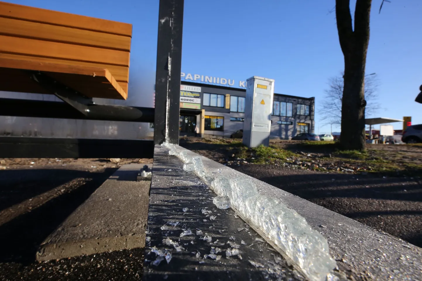 Novembris lõhuti bussiootekoda Papiniidus.