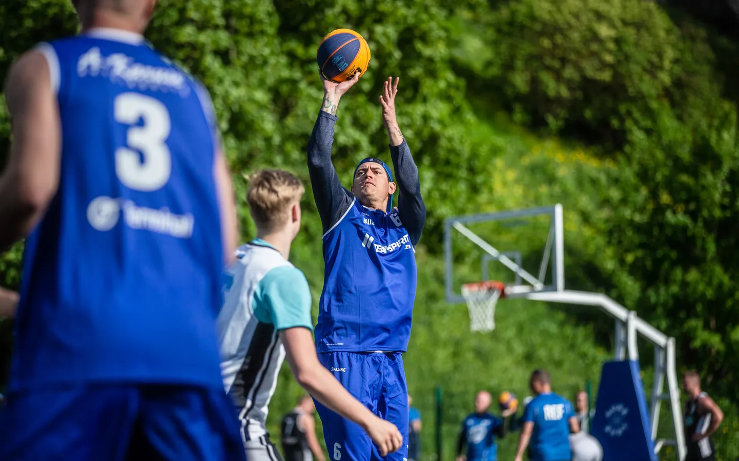 3x3 korvpall. Pilt on illustreeriv.