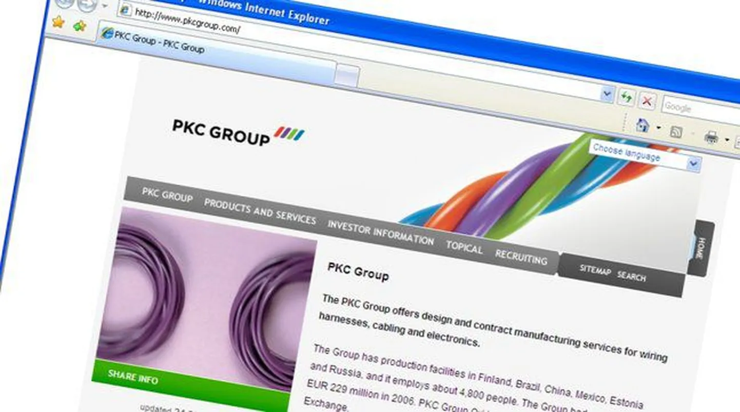 Сайт PKC Group.