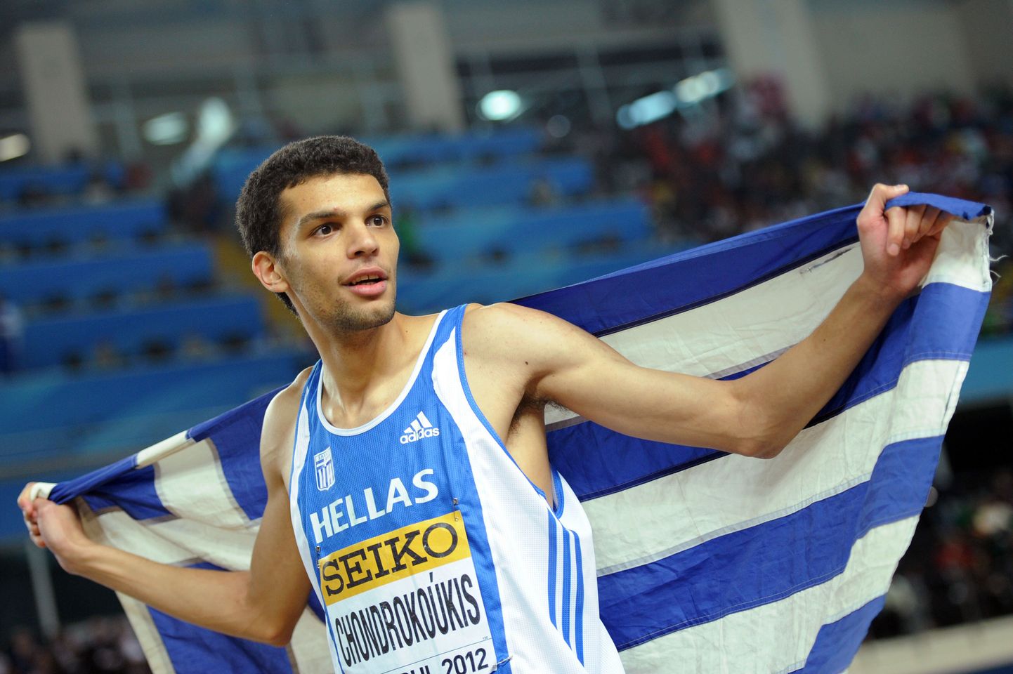 Dimitrios Chondrokoukis rõõmustamas MM-tiitli üle