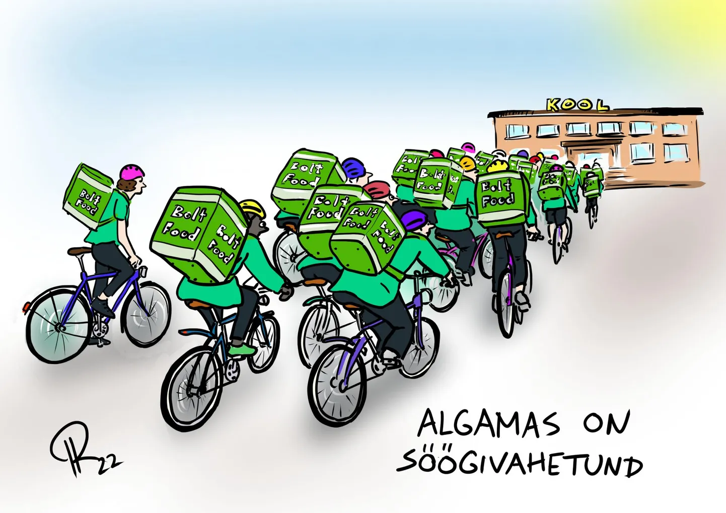 Nädala karikatuur "Kooliaaasta algus".