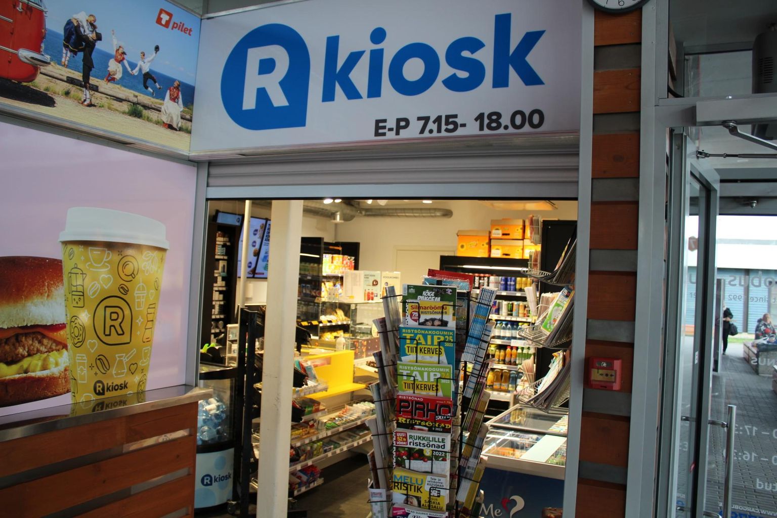 R-kiosk Rakvere bussijaamas, kust osteti rekordilise võidu toonud Bingo loto pilet.