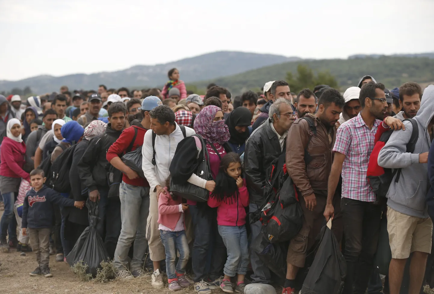 Migrandid Kreeka-Makedoonia piiril.